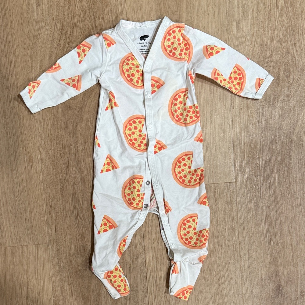 Monica + Andy Pizza Print Footies